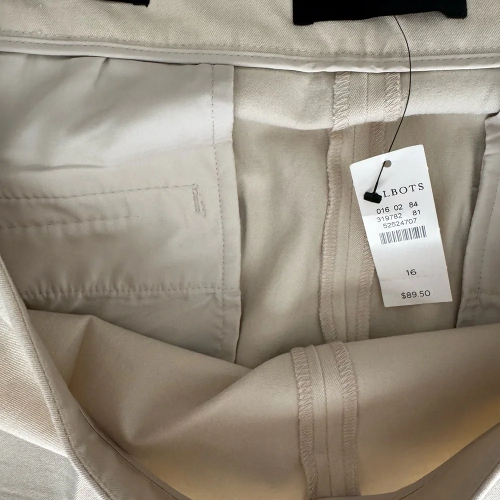 Talbots Chatham Ankle Elegant Cream Women's Pants 16 - Picture 6 of 7